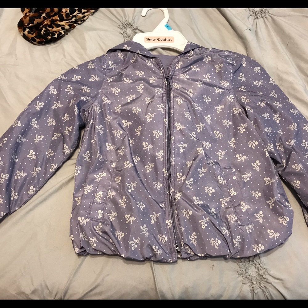 GAP 4T LAVENDER PRINTED RAIN COAT